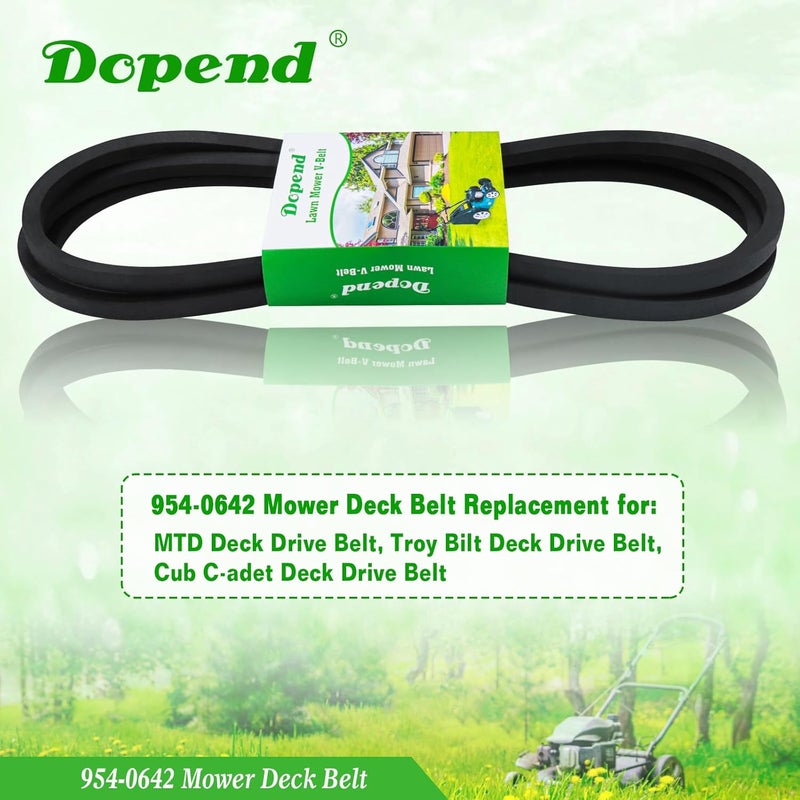 Dopend 954-0642 Mower Deck Belt 5/8'' x 137-1/2'' for MTD, Cub Cadet LGT1054, SLTX1054, LT1554, SLT1554, GT1554 with 54’’ Deck Belt, Replaces 954-0462 Cub Cadet Belt 754-0462, Toro 112-0933 - Image 2
